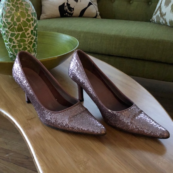 Sparkly Glittery Pink Pumps Heels Size 7 - Picture 3 of 13